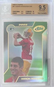 2005 Aaron Rodgers eTopps Refractor RC- BGS 9.5 w/ all 9.5 & 10 subs- 1200 made - Picture 1 of 2