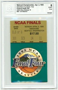 Boleto de juego de campeonato NCAA 1995 FINAL FOUR BGS 6 UCLA BRUINS VS ARKANSAS - Imagen 1 de 2
