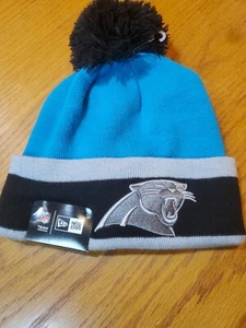 NWT CAROLINA PANTHERS NFL FOOTBALL NEW ERA SPORT KNIT POM BEANIE HAT - Picture 1 of 5