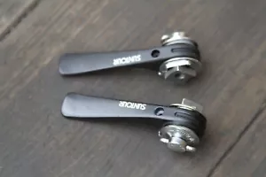 Suntour Cyclone downtube shifters brazeon NOS BLACK 2x6speed - Picture 1 of 6