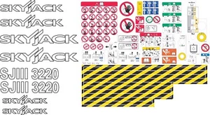 Skyjack SJIII 3220 Scissor Lift Aftermarket Decal Kit - Picture 1 of 6