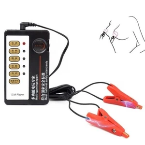 E-Stim Shock Pulse Nipple Body Clips Clamp Enlarger Therapy Bandage Device BDSM - Picture 1 of 32