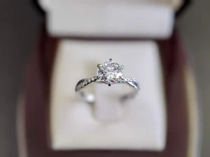 950 Platinum IGI Certified Lab Grown Diamond Engagement Ring Round Cut 1.50 Ct - Picture 1 of 12