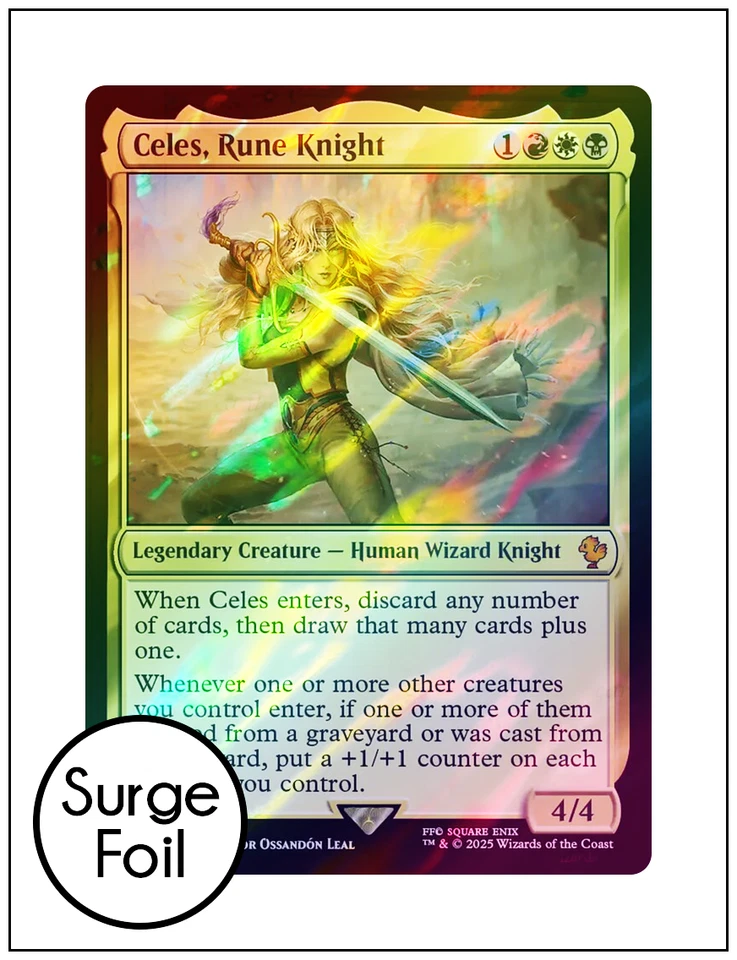 1x Celes, Rune Knight, Surge Foil, Final Fantasy, Magic MTG NM - Image 1 of 1