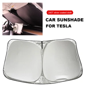 Car Windshield Sunshade Visor Sun Shade UV Protection For Tesla Model 3 Y X S - Foto 1 di 7