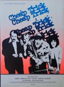 CHEAP TRICK LOUISVILLE 1981 concert poster 17x23 RARE NM - Picture 1 of 1