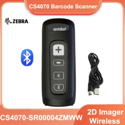 Zebra Symbol CS4070-SR00004ZMWW USB Cordless Bluetooth 2D Imager Barcode Scanner - Image 1 of 4