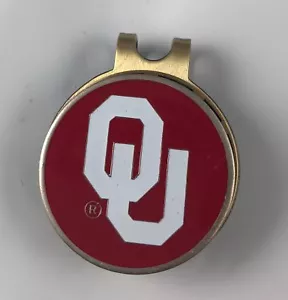 GOLF Bronce HATCLIP & BALLMARKER Oklahoma Sooners Rojo Blanco NUEVO - Imagen 1 de 2