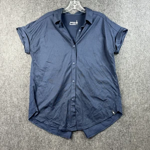 Smartwool Everyday Exploration Button Down Blouse Women's Medium Navy Blue - Picture 1 of 7