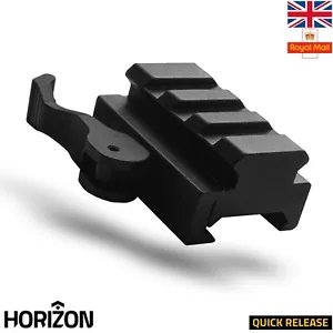 HORIZON 3 Slot Picatinny Weaver Rail Riser Mount Rail Quick Release 20mm UK - Picture 1 of 4