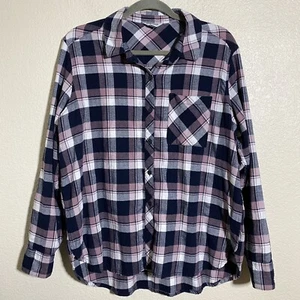 Orvis Womens Shirt Size XL Black Pink Plaid Button Front - Picture 1 of 9