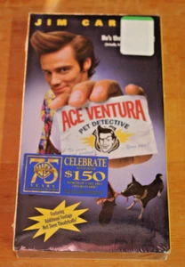 Ace Ventura: Pet Detective VHS 1994 Factory Sealed New Jim Carrey & Pet ID Card - Picture 1 of 7