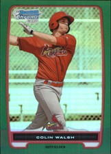 2012 (CARDINALS) Bowman Chrome Prospects Green Refractors #BCP137 Colin Walsh