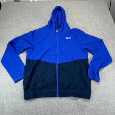 Chaqueta deportiva Reebok Track para hombre color mediano Bock cremallera completa con capucha cortavientos Foto 1 de 4