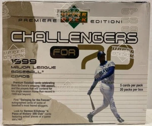 1999 UPPER DECK CHALLENGERS FOR 70 MLB BASEBALL HOBBY BOX 20 PACKS NEW SEALED - Picture 1 of 5