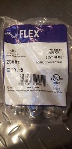 5er-Pack Halex 20581 3/8" Zink AC/BX elektrischer Leitungsstecker - Bild 1 von 2