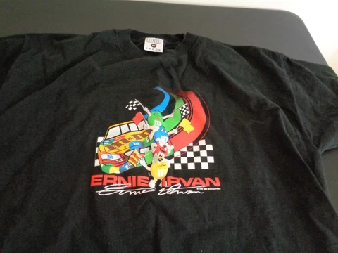 ERNIE IRVAN Racing NASCAR Vintage M&M'S Size XL Shirt VINTAGE Free Shipping Cover