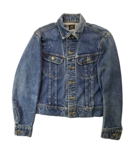 Lee Riders Vintage 1960s 101J Sanforized Blue Denim Jacket Mens 34 Small S - Picture 1 of 11