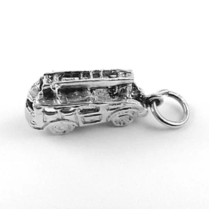 Massives Sterlingsilber schön detailliert 3D Feuerwehrauto Charm - Bild 1 von 4