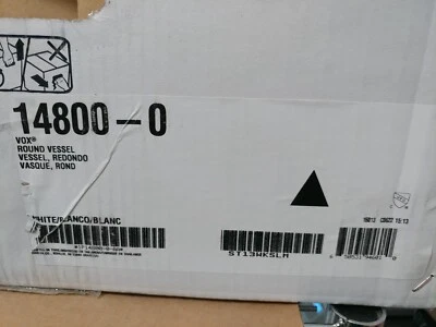 Fregadero de recipiente redondo (16-1/2") Kohler Vox 14800-0 con desbordamiento en blanco Foto 1 de 4