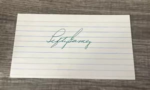 Lefty Gomez SIGNED Auto INDEX CARD Green Ink BEAUTY ! - Picture 1 of 1