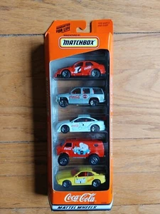 1998 Matchbox 5 Car Gift Pack Coca-Cola Mattel Wheels New In Box - Picture 1 of 2