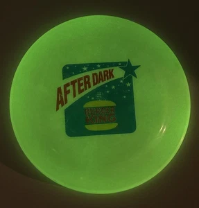 Vintage Humphreys Flyer GLOW Frisbee Burger King After Dark Glow In The Dark - Picture 1 of 5