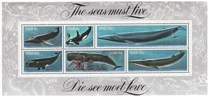SWA SOUTH WEST AFRICA MARINE LIFE WHALES MNH S/S 1980 #437-42 Mi 466-71 - Picture 1 of 1