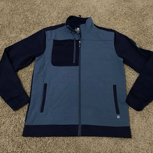 Mens Small FootJoy Jacket Blue Quilted Thermo Series Hybrid Performance Golf Zip - Picture 1 of 9
