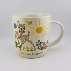 Disney Official Bambi & Thumper ‘Love and Happiness’ Ceramic Coffee Mug Cup - Picture 1 of 9