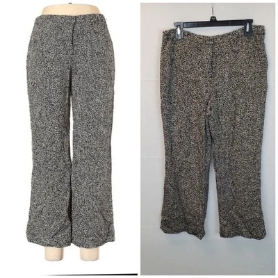 Pantalones de tiro alto de lana de alpaca gris y negro de diseñador Agnona 48IT DE COLECCIÓN. US 12 Foto 1 de 4