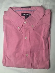 Lands End Herren Sail Rigger Oxford Hemd maßgeschneiderte Passform Gr. L/T 16-16,5 Blue Jay Neu mit Etikett - Bild 1 von 12