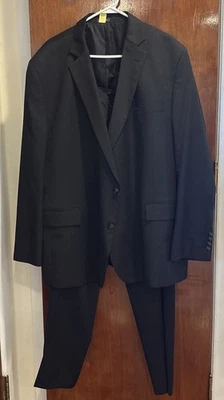 "Chaqueta de traje Stafford de 52"" negra separada con pantalones de traje a juego 40 X 30" Foto 1 de 4
