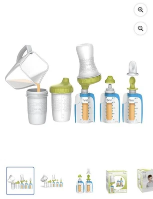 Kiinde Foodi system and 4 bottles holders with nipples interchangeable - Image 1 of 3