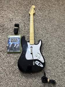 Xbox 360 Rock Band Harmonix Fender Stratocaster Wired Guitar & Game “READ” - Picture 1 of 16