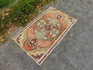 Vintage Hand Knotted Oushak runner ,Turkish Runner rug wool runner boho runner - Picture 1 of 12