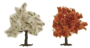 Busch 6843 HO Scale Trees -- Red Tree - 75mm - Package of 2 - Picture 1 of 1