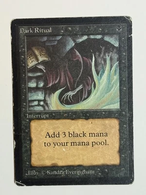 1x MTG Dark Ritual Beta Edition Magic: The Gathering Moderate Play - Image 1 of 4