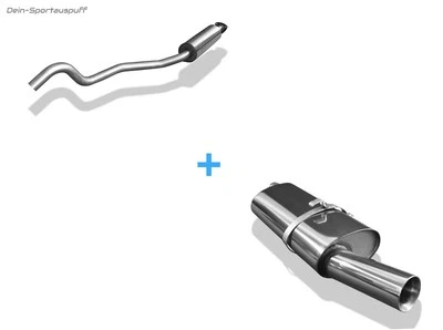 FOX Sportauspuff-Komplettanlage desde Cat Opel Vectra A Cc Hatchback 1x80mm - Imagen 1 de 3