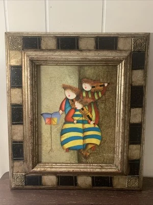 JOYCE ROYBAL Original MODERN ABSTRACT Muscians Oil & Canvas Painting - Image 1 of 4