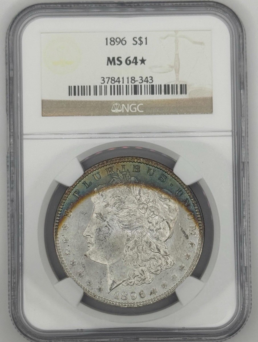 金貨 銀貨 硬貨 アンティークコイン 1896 Morgan Dollar $1 MS 64 NGC #2136