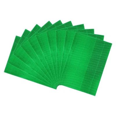 10 Sheets A4 Green Metallic Corrugated Cardboard Paper for DIY - Image 1 of 4