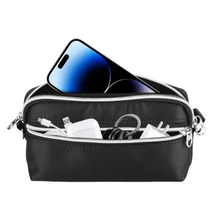 Tragbare Schultergurt Tasche für Handy Kopfhörer Nylon Tasche Leicht Reise - Bild 1 von 21
