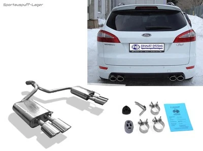 Fox Duplex Sportauspuff Ford Mondeo MK4 Tunier ab 07 2x106x71mm oval - Bild 1 von 4