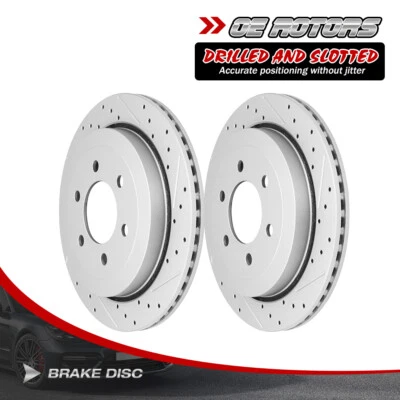 Brake Rotors for Rear Drilled  2007-2017 Ford Expedition Lincoln Navigator - Image 1 of 4