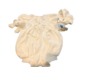 Little Things Mean A Lot NEW VINTAGE 3 Pc Set Baby Girl 12 Months Outfit Bubble - Picture 1 of 11