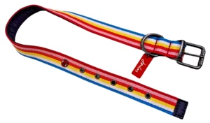 Joules Dog Collar Extra Large Rainbow Stripe - Picture 1 of 7