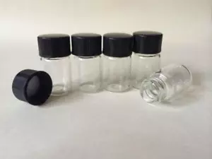 35pcs 2ml Clear Glass Bottles 16*25mm Vials with Plastic Lid Small Bottle - Picture 1 of 6