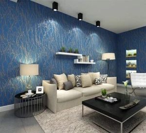 Modern Minimalist Curve Tree Patterns Bedroom Non-woven Wallpaper Roll 57sq.ft - Picture 1 of 13