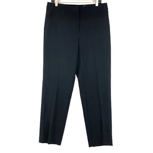 St. John Womens Size 10 Emma Career Pants Stretch Black Tapered Straight Leg - Picture 1 of 14